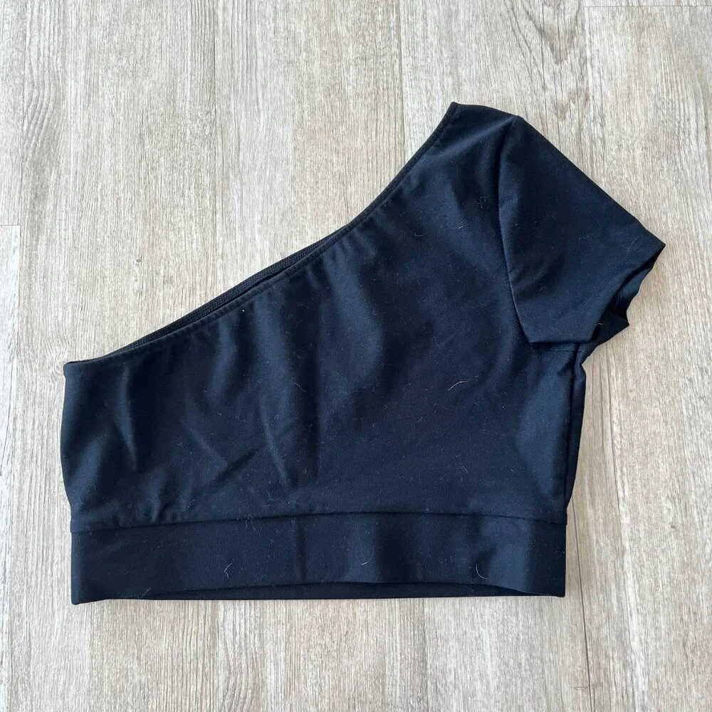 Womens Victoria Sport Black One Shoulder Top - M - Picture 4 of 5